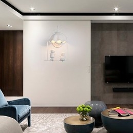Apliques de pared con luz ambiental y protección ocular con pintura contemporánea moderna