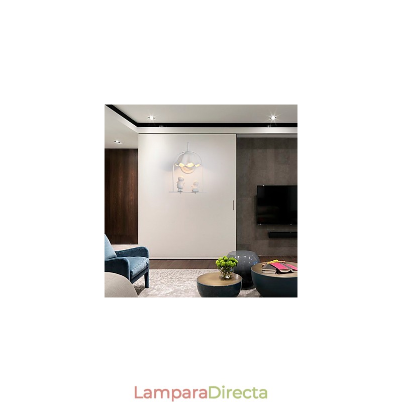 Apliques de pared con luz ambiental y protección ocular con pintura contemporánea moderna