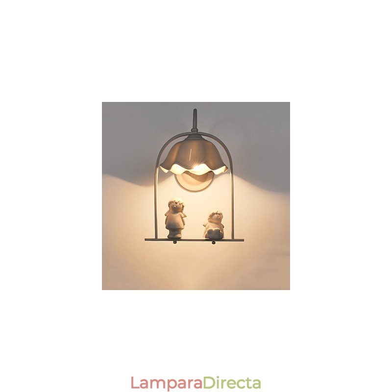 Apliques de pared con luz ambiental y protección ocular con pintura contemporánea moderna