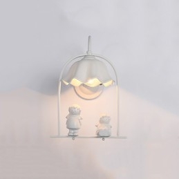 Apliques de pared con luz ambiental y protección ocular con pintura contemporánea moderna