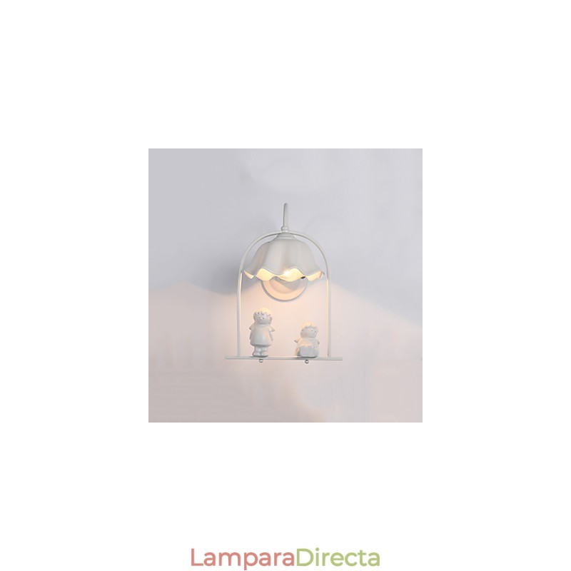 Apliques de pared con luz ambiental y protección ocular con pintura contemporánea moderna