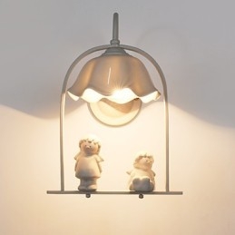 Apliques de pared con luz ambiental y protección ocular con pintura contemporánea moderna