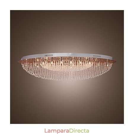 Lámpara de techo moderna contemporánea de metal cromado y cristal Lámpara de techo moderna contemporánea de metal cromado y cristal