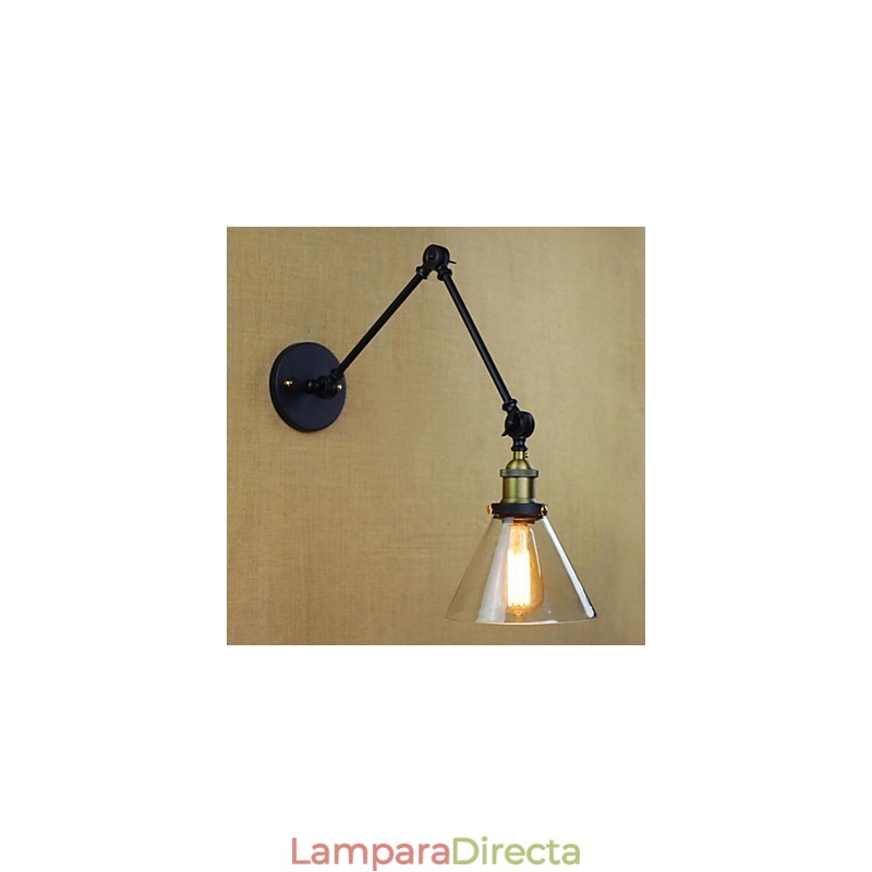Lámparas de brazo oscilante con protección ocular estilo mini, estilo galvanizado retro campestre