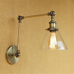 Lámparas de brazo oscilante con protección ocular estilo mini, estilo galvanizado retro campestre