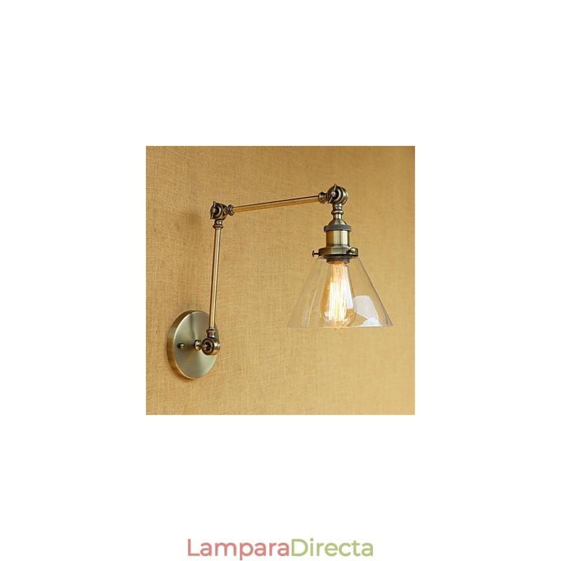 Lámparas de brazo oscilante con protección ocular estilo mini, estilo galvanizado retro campestre
