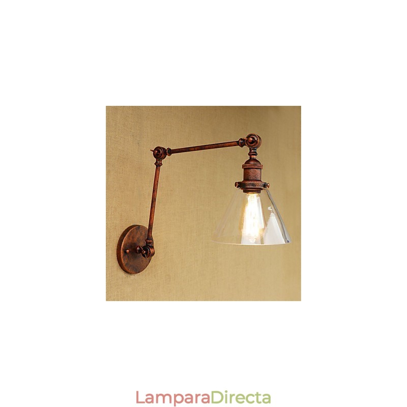 Lámparas de brazo oscilante con protección ocular estilo mini, estilo galvanizado retro campestre