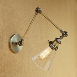 Lámparas de brazo oscilante con protección ocular estilo mini, estilo galvanizado retro campestre