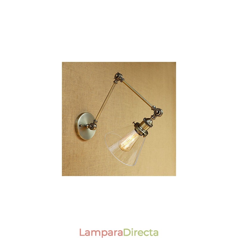 Lámparas de brazo oscilante con protección ocular estilo mini, estilo galvanizado retro campestre