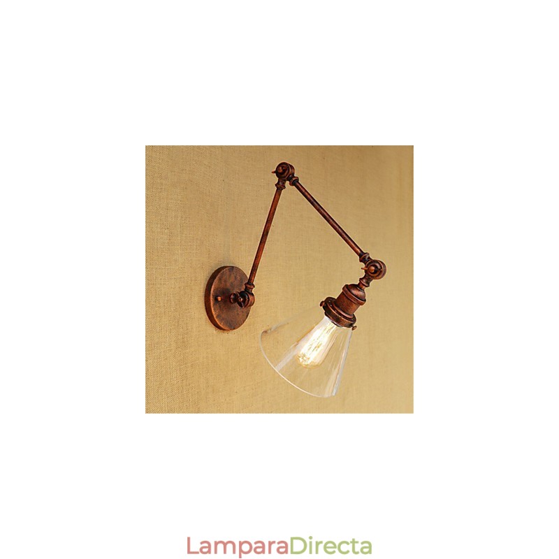 Lámparas de brazo oscilante con protección ocular estilo mini, estilo galvanizado retro campestre