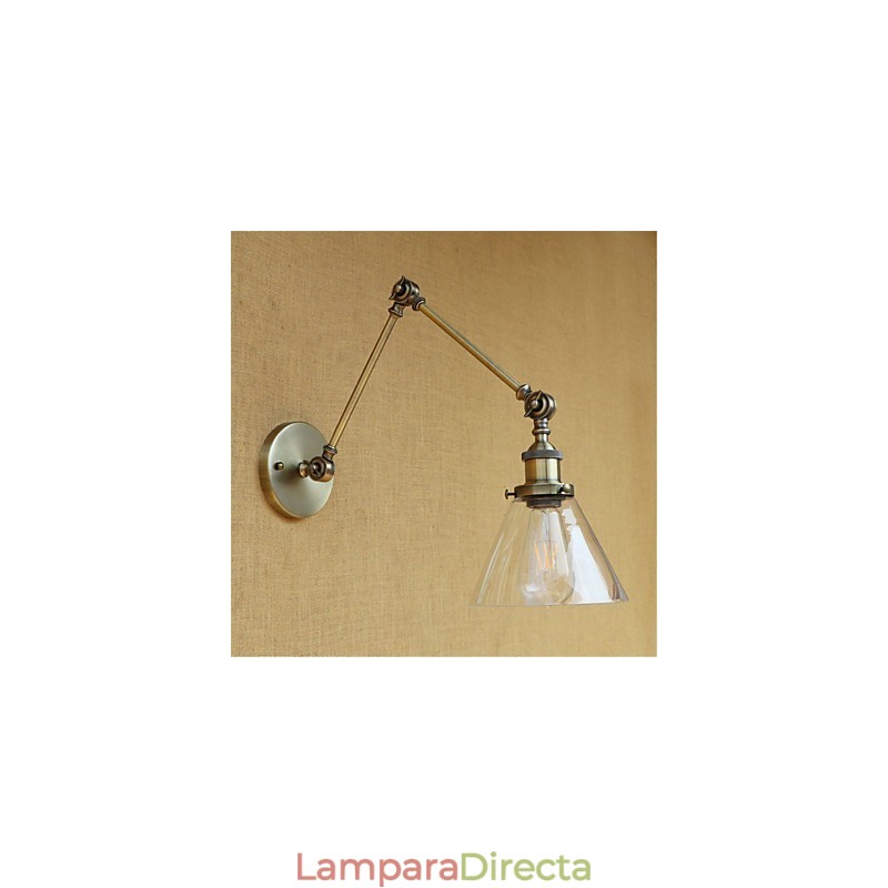 Lámparas de brazo oscilante con protección ocular estilo mini, estilo galvanizado retro campestre