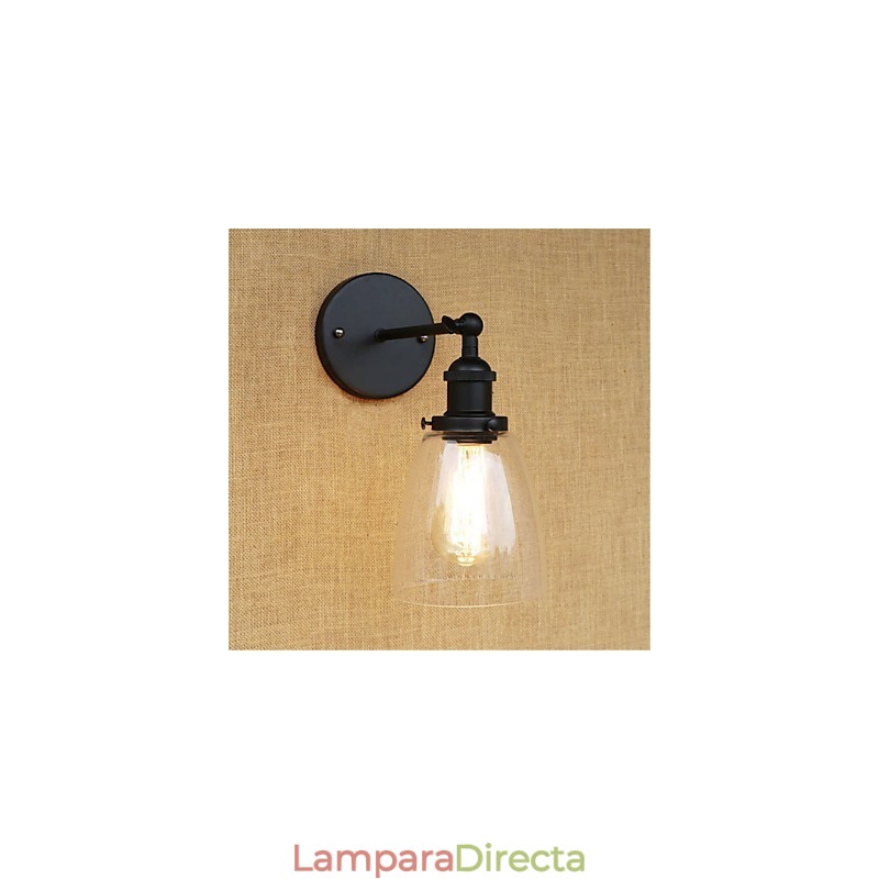 Apliques de pared con luz ambiental y protección ocular de estilo mini con pintura retro campestre