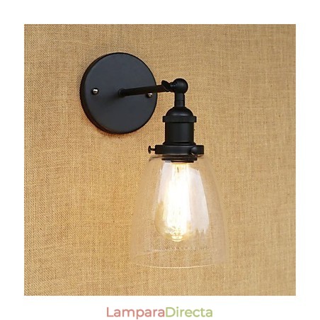Apliques de pared con luz ambiental y protección ocular de estilo mini con pintura retro campestre Apliques de pared con luz ambiental y protección ocular de estilo mini con pintura retro campestre