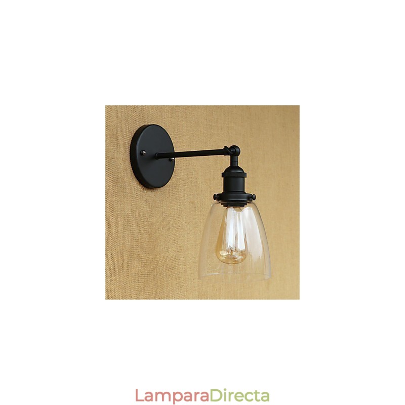 Apliques de pared con luz ambiental y protección ocular de estilo mini con pintura retro campestre