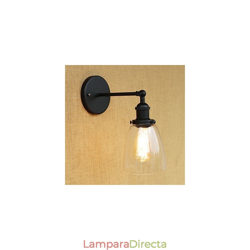 Apliques de pared con luz ambiental y protección ocular de estilo mini con pintura retro campestre