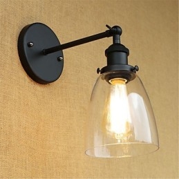 Apliques de pared con luz ambiental y protección ocular de estilo mini con pintura retro campestre