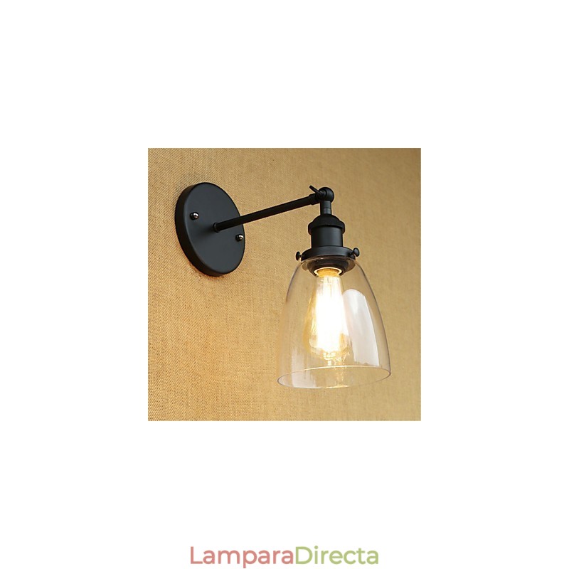 Apliques de pared con luz ambiental y protección ocular de estilo mini con pintura retro campestre