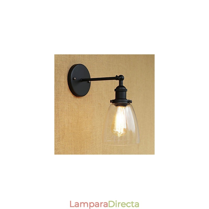 Apliques de pared con luz ambiental y protección ocular de estilo mini con pintura retro campestre
