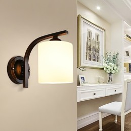 Apliques de pared con luz descendente para protección ocular con pintura contemporánea moderna