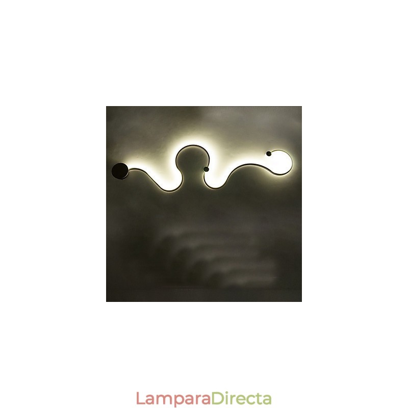 Pintura contemporánea moderna y contemporánea para apliques de pared con luz ambiental.
