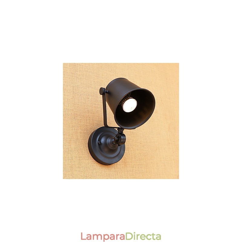 Pintura retro rústica estilo cabaña para pared con luz ambiental y protección ocular de estilo mini