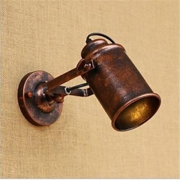 Pintura retro rústica estilo cabaña para pared con luz ambiental y protección ocular de estilo mini