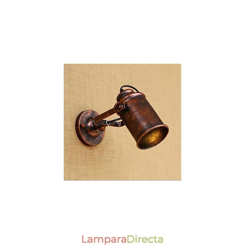 Pintura retro rústica estilo cabaña para pared con luz ambiental y protección ocular de estilo mini