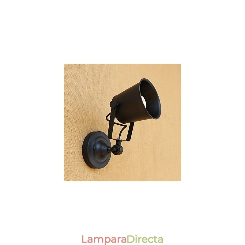 Pintura retro rústica estilo cabaña para pared con luz ambiental y protección ocular de estilo mini