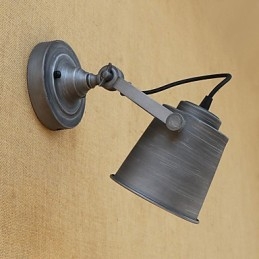 Pintura retro rústica estilo cabaña para pared con luz ambiental y protección ocular de estilo mini