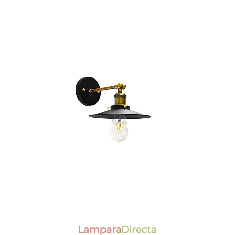 Lámpara de pared de hierro de una sola pared pintada, lámpara de sable de luz negra tonta en la pared