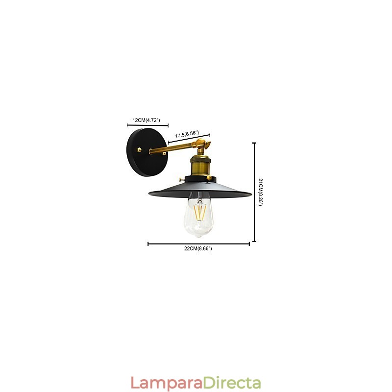 Lámpara de pared de hierro de una sola pared pintada, lámpara de sable de luz negra tonta en la pared