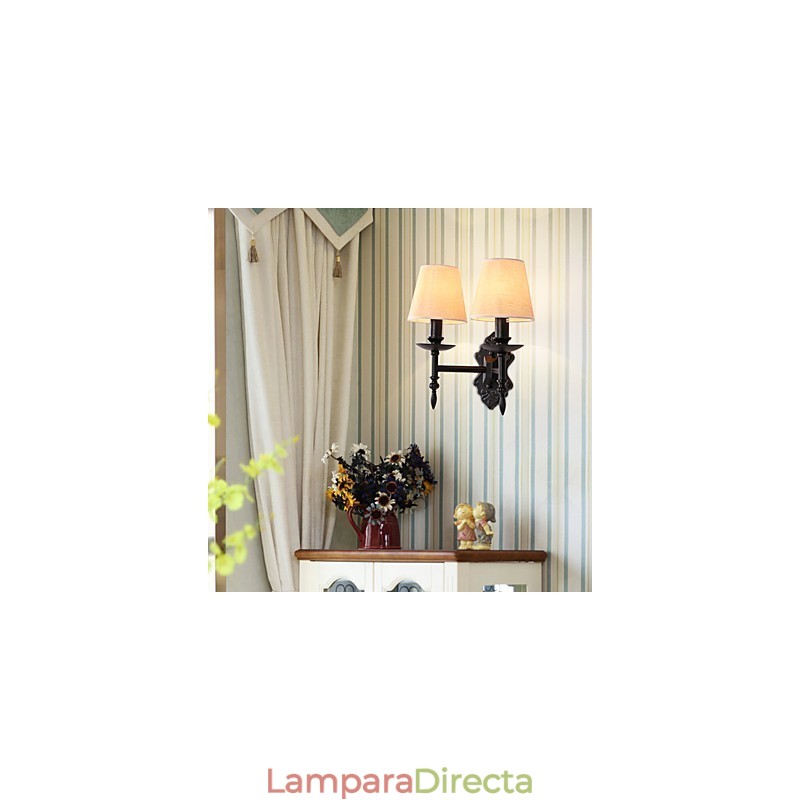 Apliques de pared con luz descendente y protección ocular con pintura contemporánea moderna