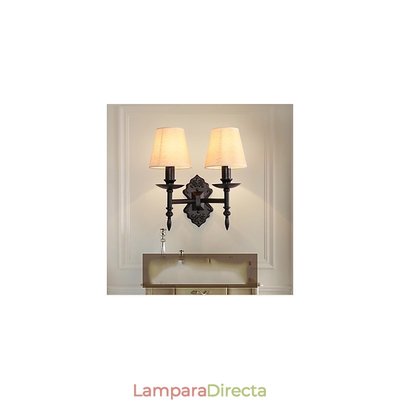 Apliques de pared con luz descendente y protección ocular con pintura contemporánea moderna