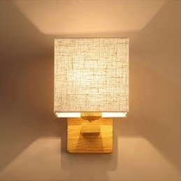 Lámpara de mesa minimalista de madera maciza, lámpara de escritorio de noche