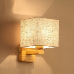 Lámpara de mesa minimalista de madera maciza, lámpara de escritorio de noche