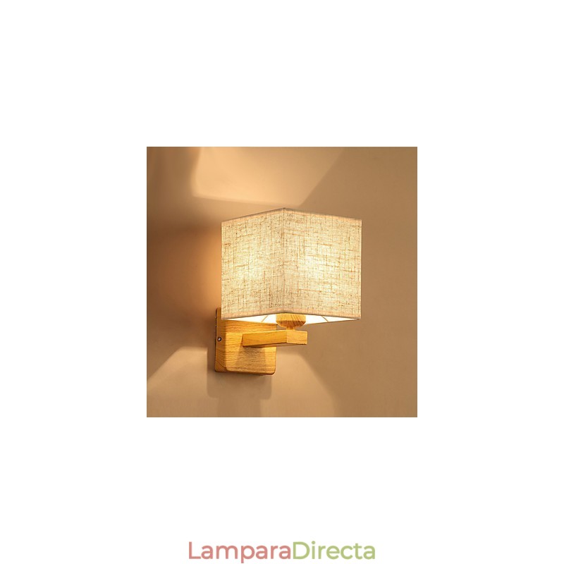 Lámpara de mesa minimalista de madera maciza, lámpara de escritorio de noche