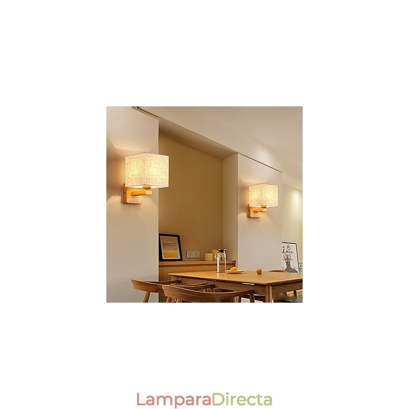 Lámpara de mesa minimalista de madera maciza, lámpara de escritorio de noche