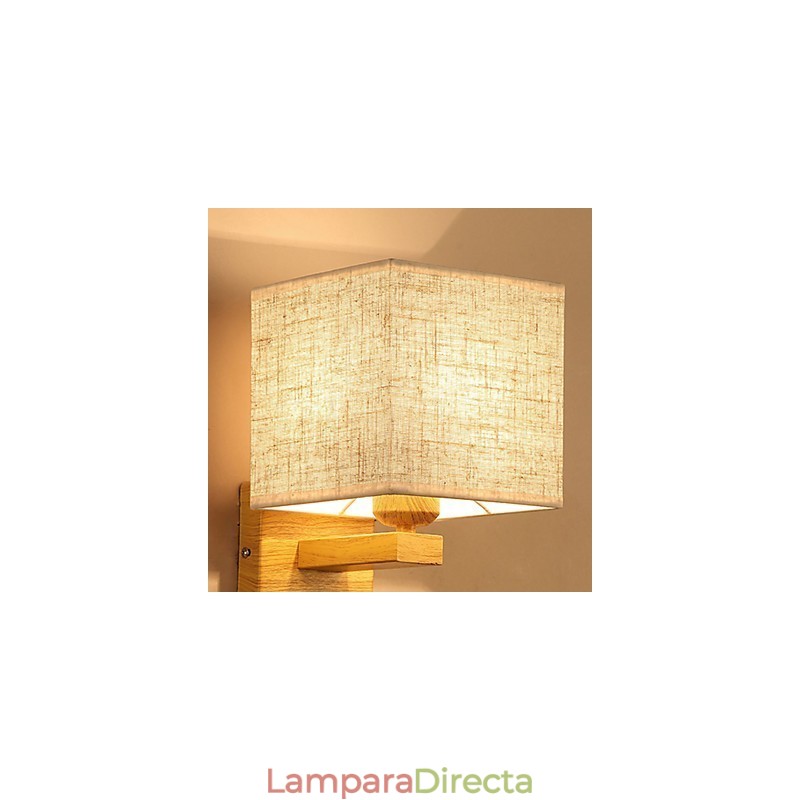 Lámpara de mesa minimalista de madera maciza, lámpara de escritorio de noche