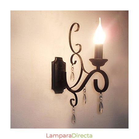 Lámpara de vela de cristal de hierro con personalidad creativa, para pasillo, escalera, decoración, lámpara de noche, lámpara de pared. Lámpara de vela de cristal de hierro con personalidad creativa, para pasillo, escalera, decoración, lámpara de noche, lámpara de pared.