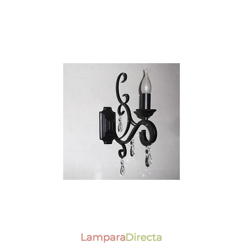 Lámpara de vela de cristal de hierro con personalidad creativa, para pasillo, escalera, decoración, lámpara de noche, lámpara de pared.
