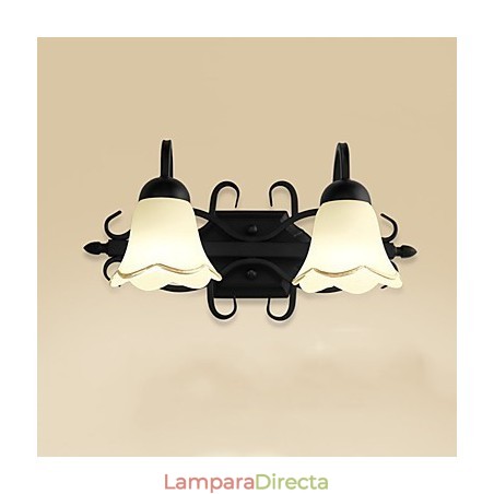 Lámpara de pared de baño con iluminación empotrada de estilo rústico galvanizado. Lámpara de pared de baño con iluminación empotrada de estilo rústico galvanizado.