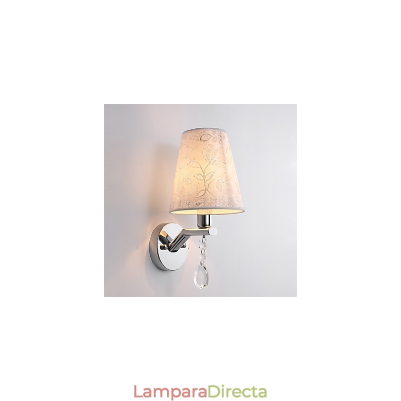 Aplique de pared con iluminación ambiental, estilo rústico contemporáneo moderno y galvanizado.