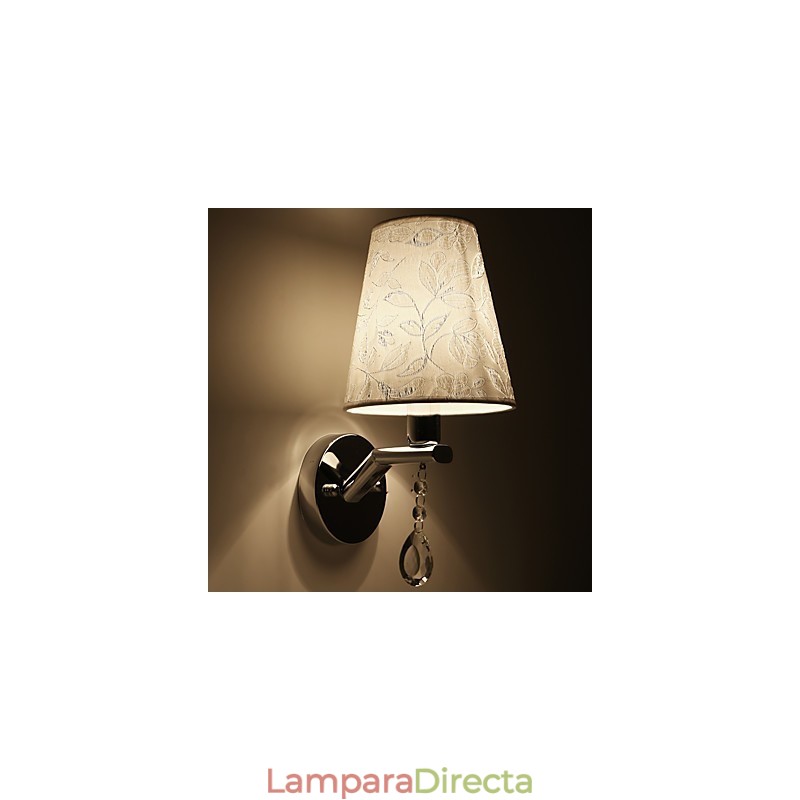 Aplique de pared con iluminación ambiental, estilo rústico contemporáneo moderno y galvanizado.