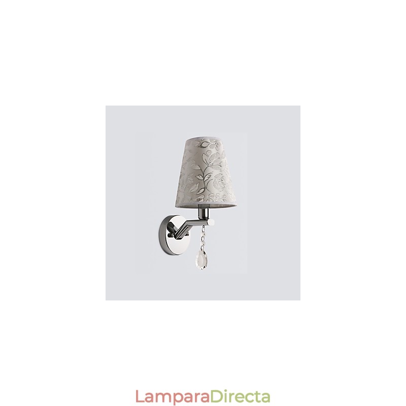 Aplique de pared con iluminación ambiental, estilo rústico contemporáneo moderno y galvanizado.