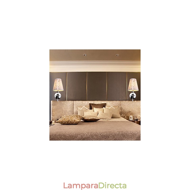 Aplique de pared con iluminación ambiental, estilo rústico contemporáneo moderno y galvanizado.