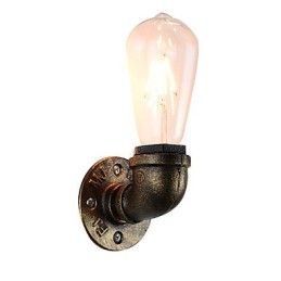 Aplique de pared rústico tradicional clásico de latón antiguo para luz ambiental.