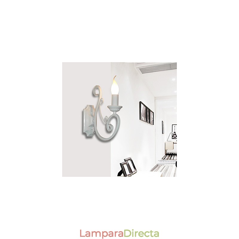 Lámpara de vela, lámpara de noche, lámpara de pared, pasillo de hierro, lámpara de espejo pastoral creativa