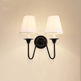 Apliques de pared con luz ambiental de estilo rústico Lodge con acabado en óxido negro para protección ocular.
