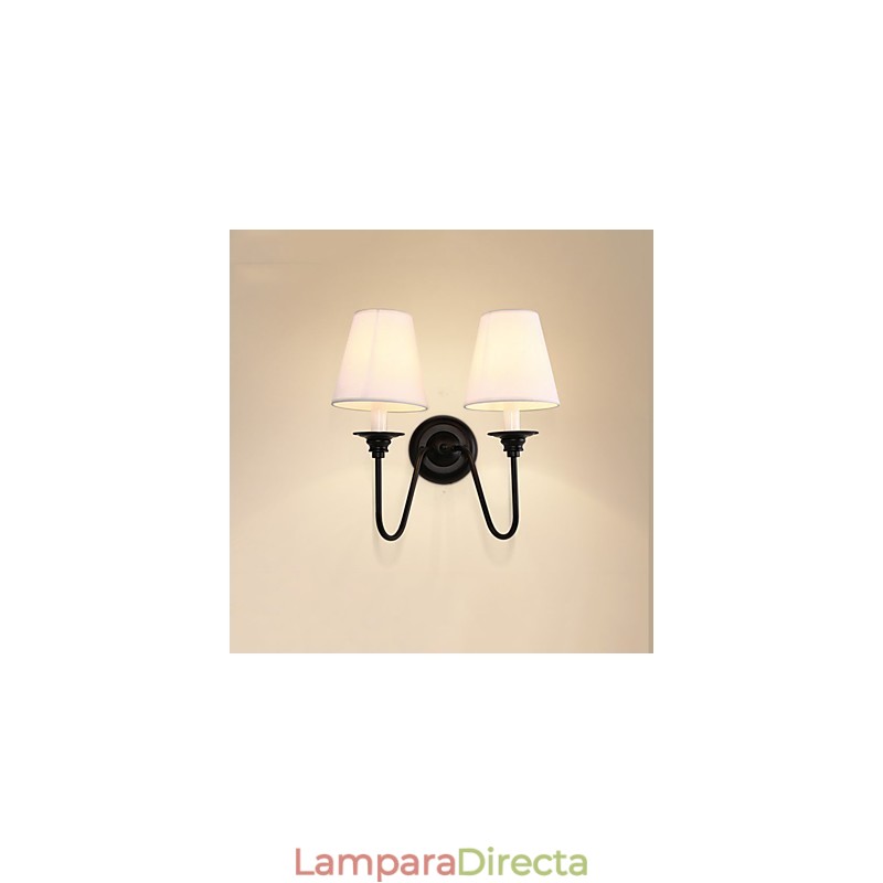Apliques de pared con luz ambiental de estilo rústico Lodge con acabado en óxido negro para protección ocular.
