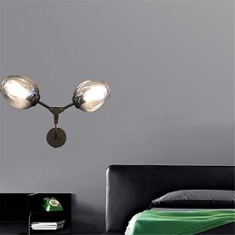 Aplique de pared con luz ambiental estilo mini con pintura retro rústica estilo cabaña vintage campestre